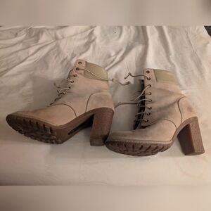 Timberland Beige Heeled Boots